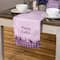 72" Pastel Purple Happy Easter Plaid Table Runner